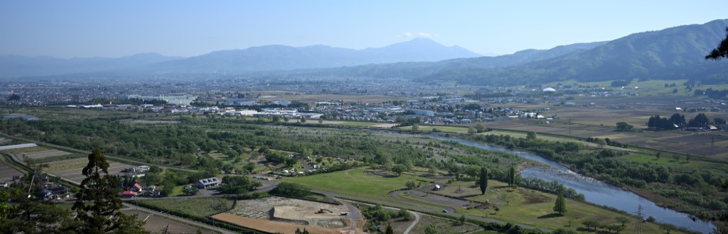 阿賀川と門田町