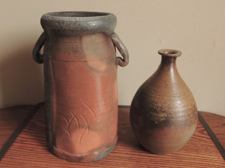 伊勢崎卓 備前花入れ