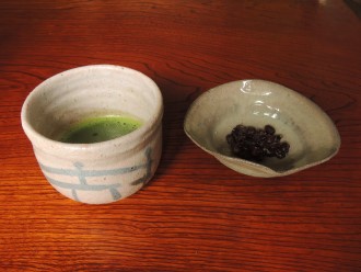 志野 橋の絵茶碗